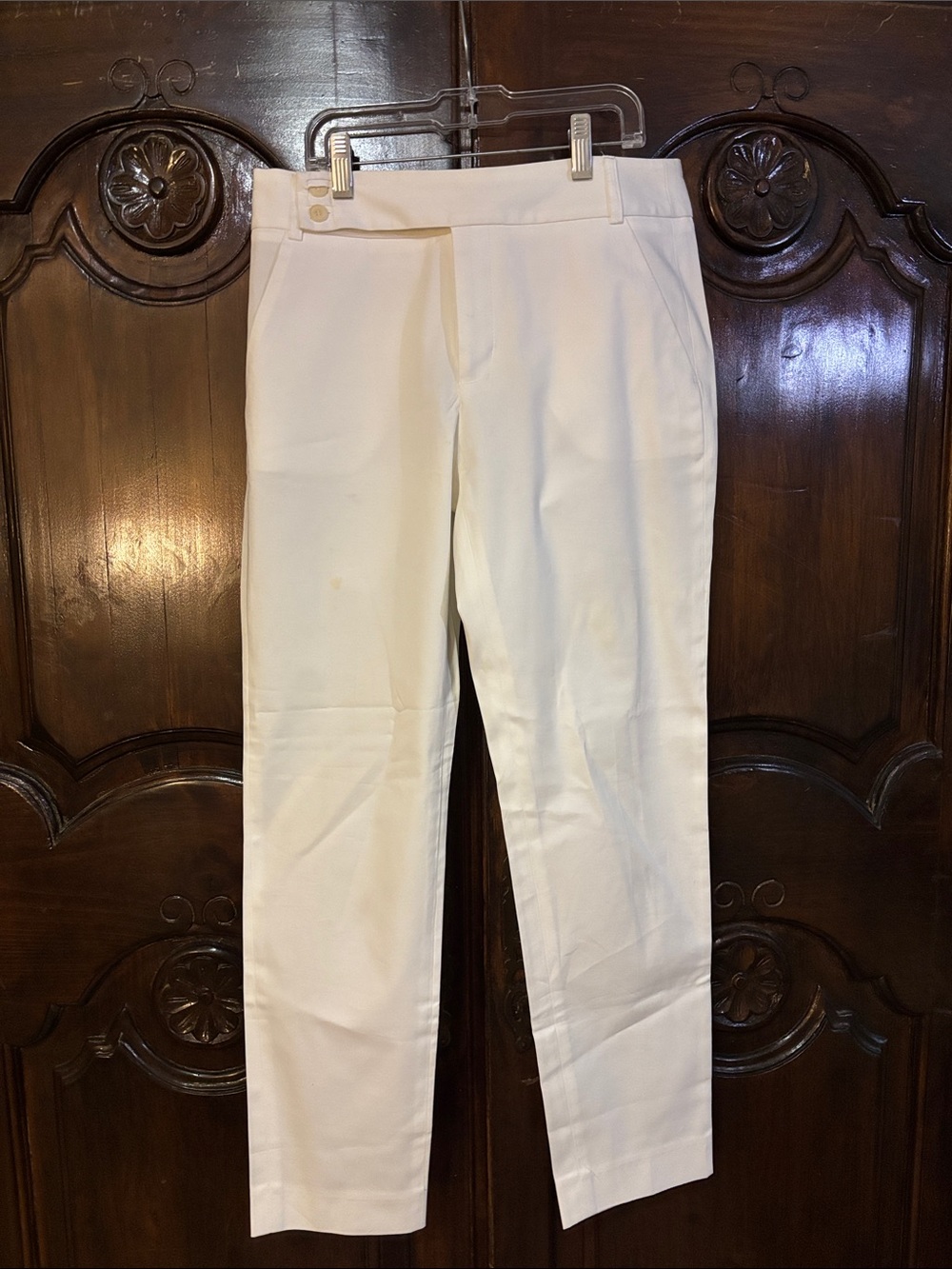 Gerard Darel Women’s Cream Straight-Leg Dress Trousers